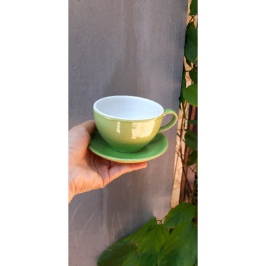 Bộ cốc cafe capuchino màu 220ml kèm đĩa