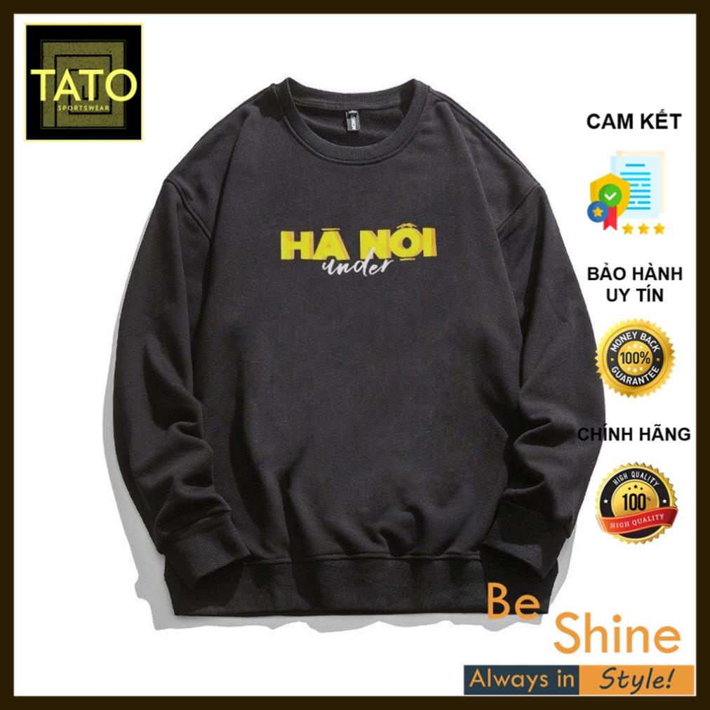 Áo sweater LOGO under Hà Nội Form Rộng Áo nỉ dài tay da cá UNISEX Nam Nữ In Local Brand MẪU MỚI TREND THU ĐÔNG 2021 !