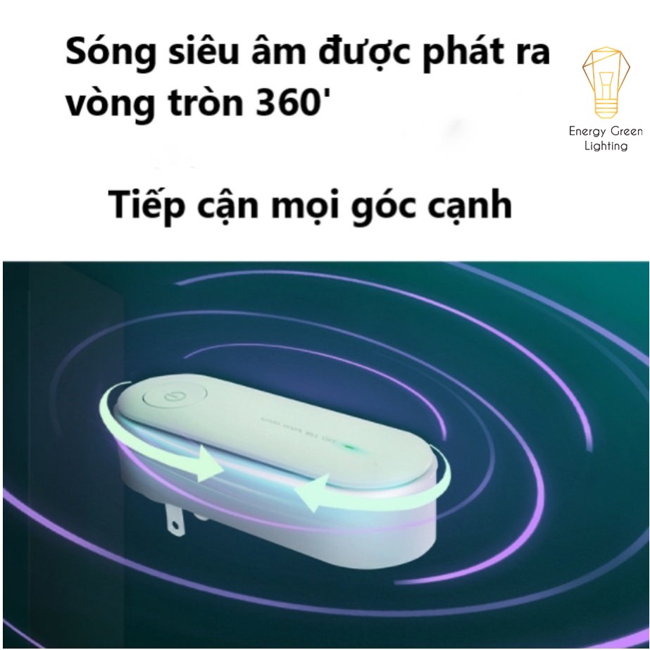 Máy Đuổi Ruồi, Muỗi Energy Green Lighting CT-621 - Đuổi Côn Trùng Bằng Sóng Siêu Âm Không Gây Hại Cho Con Người Và Vật N