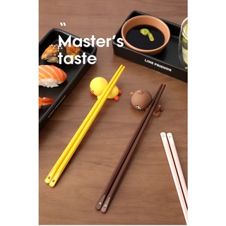 Bộ 3 đôi đũa Line Friends gấu Brown,thỏ Cony, vịt Sally siêu cấp đáng yêu (ảnh khách fb)