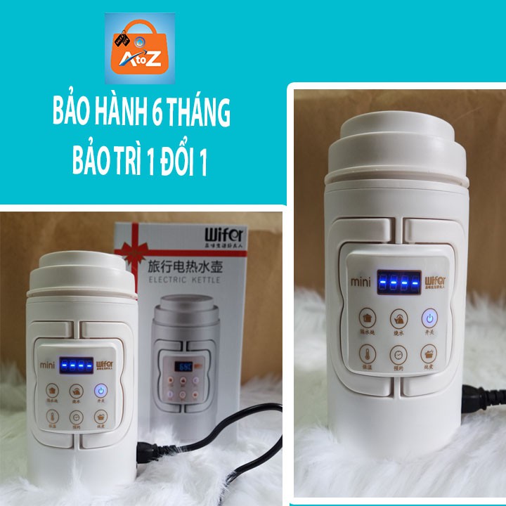 Bình hâm cháo ấm siêu tốc du lịch mini - 6 chế độ điều chỉnh đun, hầm, nấu, hẹn giờ, chỉnh nhiệt  -Loại KHÔNG CỐC