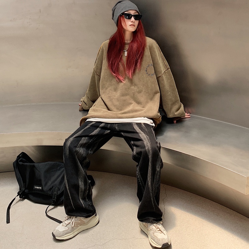 Ifnicefuture Áo hoodie Tay Dài Dáng Rộng Phong Cách Retro Thời Trang Thường Ngày Cho Cặp Đôi