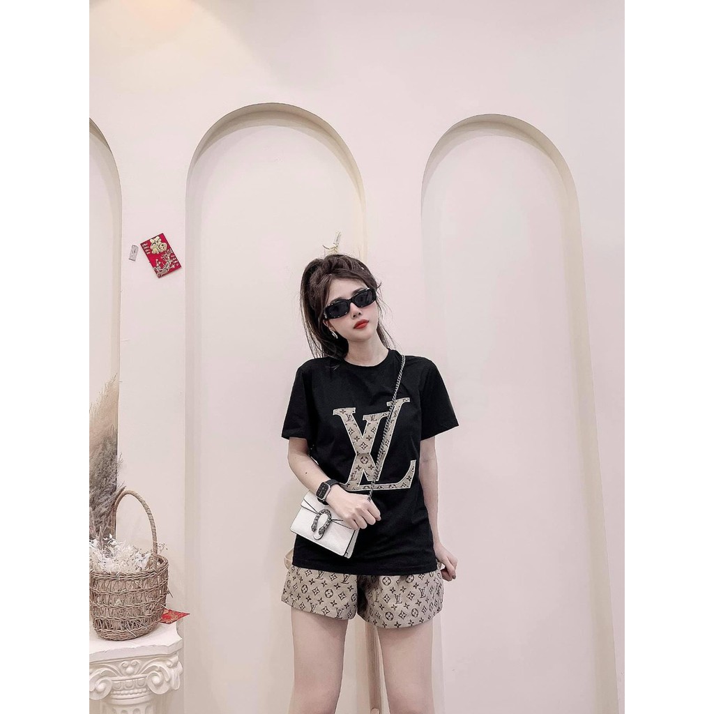 Bộ thun đùi họa tiết kí tự