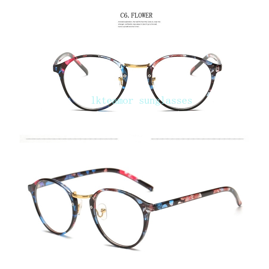 Mắt kính gọng tròn trong suốt phong cách vintage cho nữ