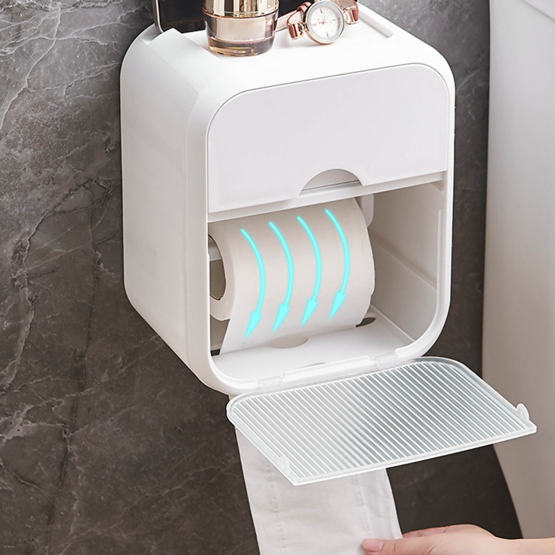 Giá Đỡ Cuộn Giấy Vệ Sinh Kèm Kệ Đựng Điện Thoại Tiện Dụng Cho Phòng Tắm