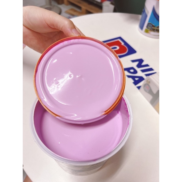 Sơn  lâu chùi trong nhả 1.3kg tím đẹp )