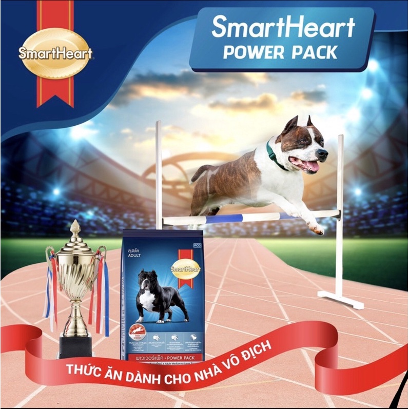 [SIÊU TIẾT KIỆM BAO XÁ 20KG]  - THỨC ĂN DẠNG HẠT CHO CHÓ TRƯỞNG THÀNH SmartHeart Adult Dog Power Pack Xuất xứ Thái Lan