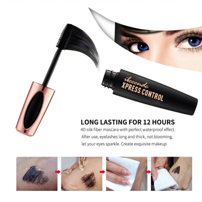 Mascara 4D chống nhòe chống thấm nước lâu trôi cho hàng mi cong tự nhiên