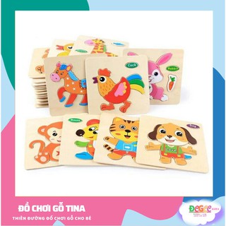 Đồ Chơi Thông Minh Đồ Chơi Gỗ Tranh Ghép Hình 3d Gỗ Nổi 15x15x0.5cm Sắc Nét An Toàn Nhiều Hình Đẹp