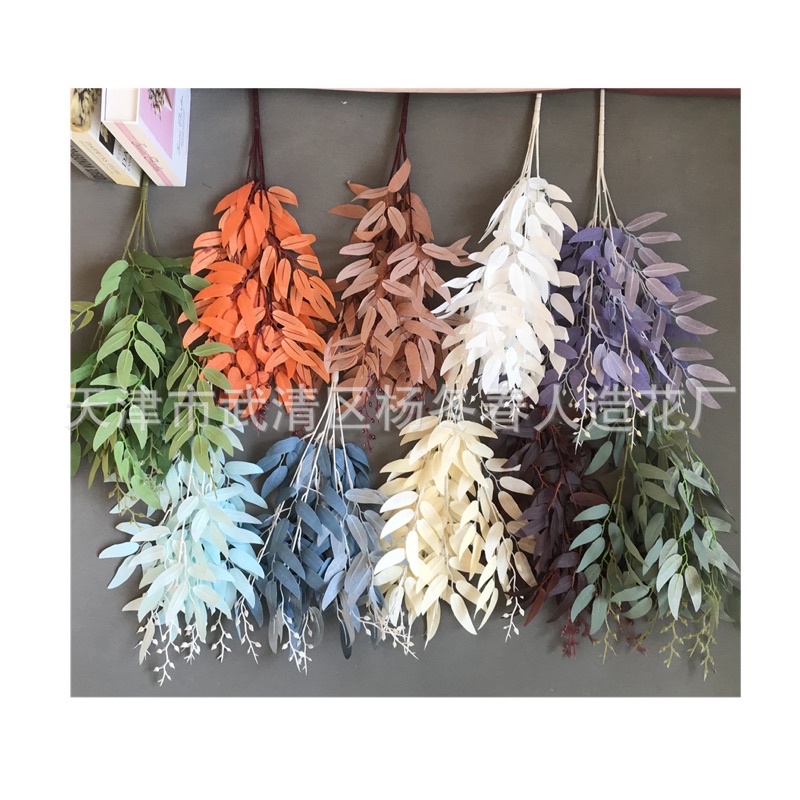 Cành lá điểm, Ô liu, Bạch đàn giả dài 90cm , hàng NK