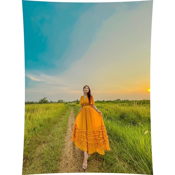 Set áo cánh tiên - chân váy tầng bèo