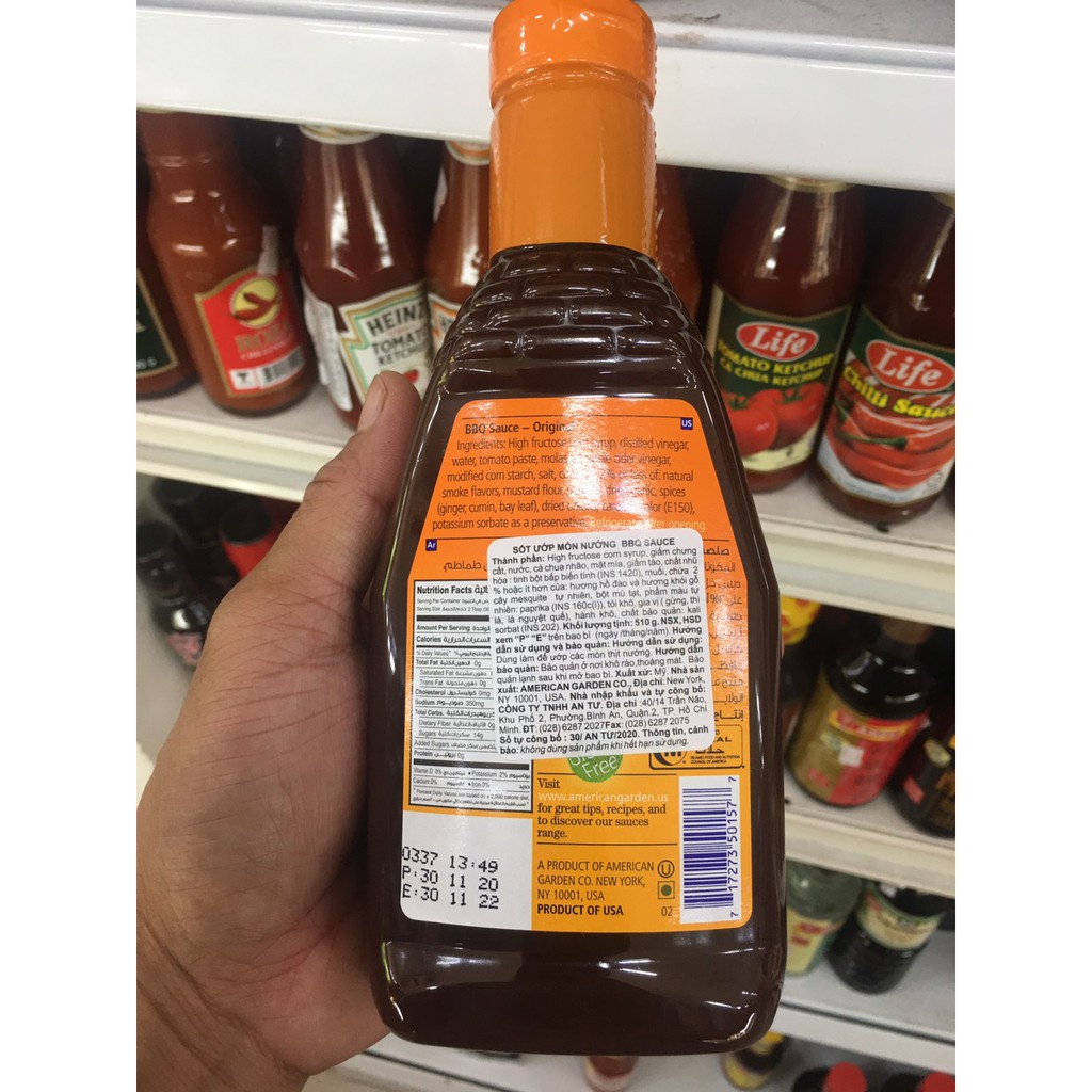 Sốt thịt nướng hàng nhập khẩu từ mỹ . Chất lượng cao BBQ sauce original