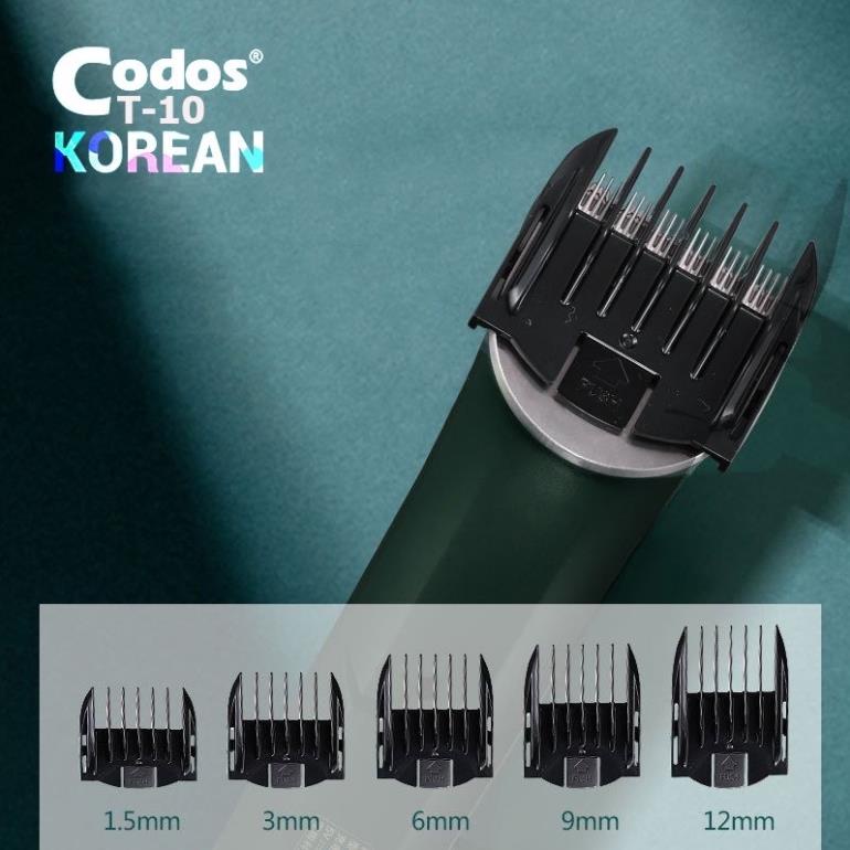 Tông Đơ Cắt Tóc Cao Cấp Codos T10 Màn Hình LCD Kèm 4 Cữ Siêu Nét
