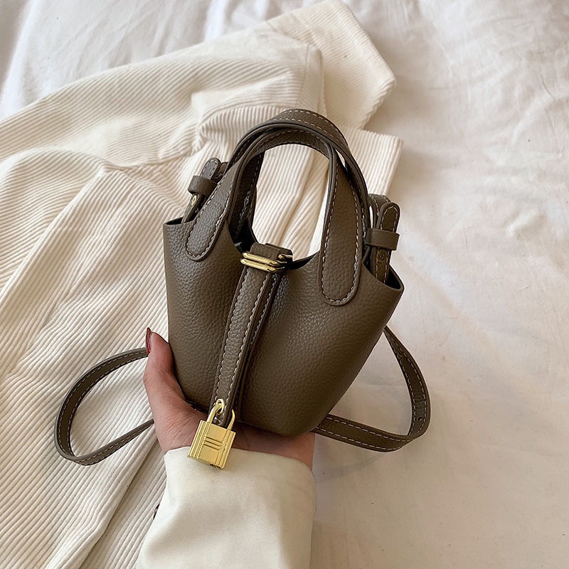 Giỏ Đeo Chéo Mini Có Khóa Phong Cách Ins Thu Đông Cho Bé Gái