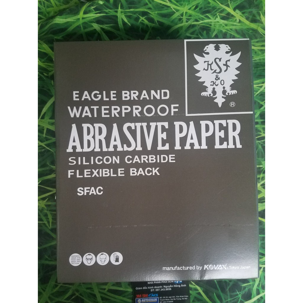 P100 - 50 Tờ Giấy Nhám Nước Kovax Nhật P100 Kích thước 23x28cm ( Sơn oto xe máy ) - Giấy nhám chữ nhật đen 9&quot;x