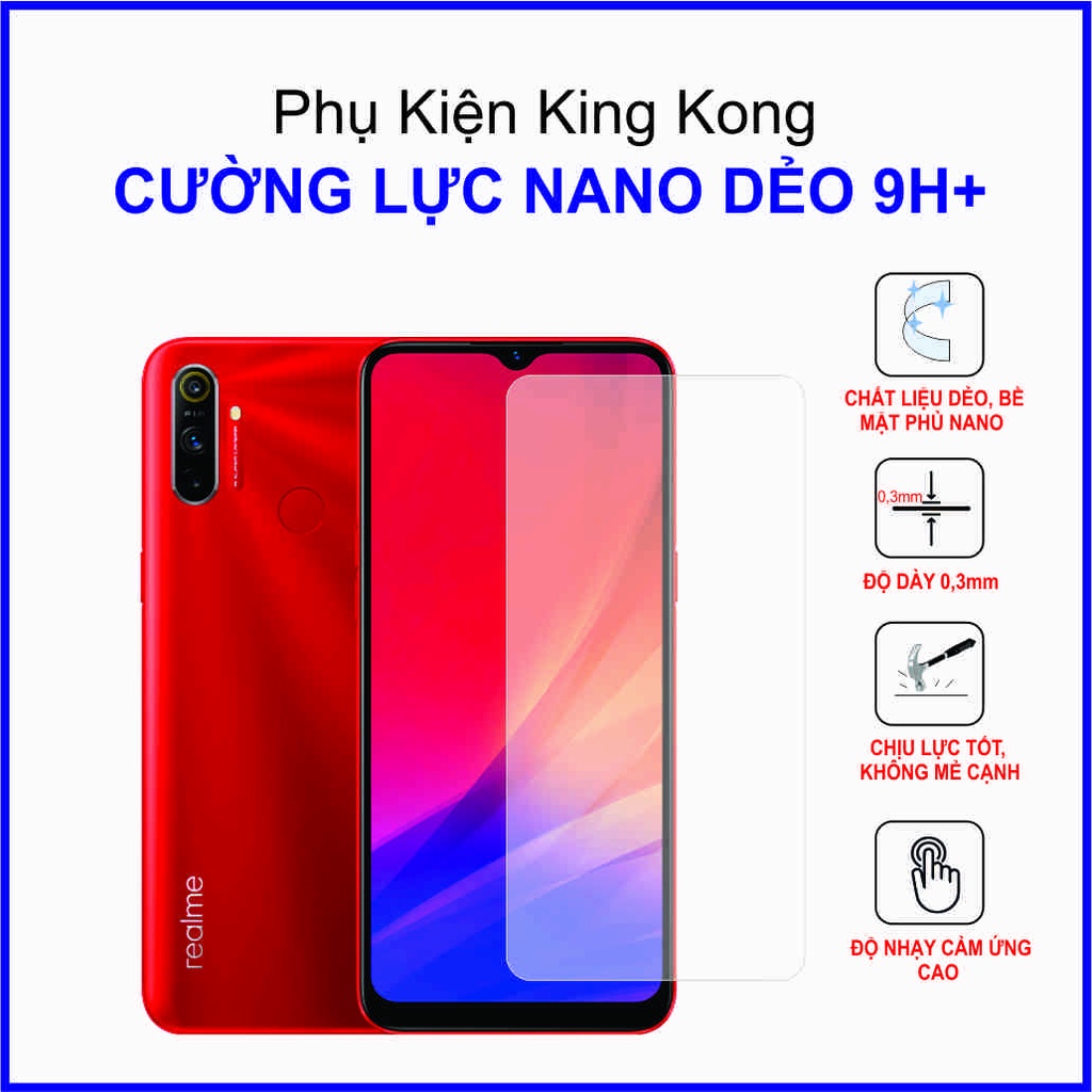 Dán cường lực Oppo Realme C1, C2, C3 ,  cường lực nano dẻo 9H+
