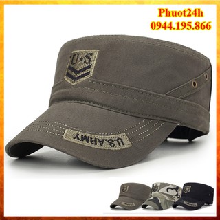 Mũ lưỡi trai lính mỹ us army - nón kết rằn ri đi phượt