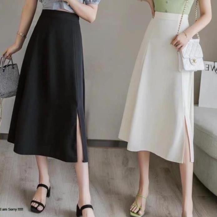 Chân váy dài midi chân váy chữ a xẻ bên siêu Hot | BigBuy360 - bigbuy360.vn