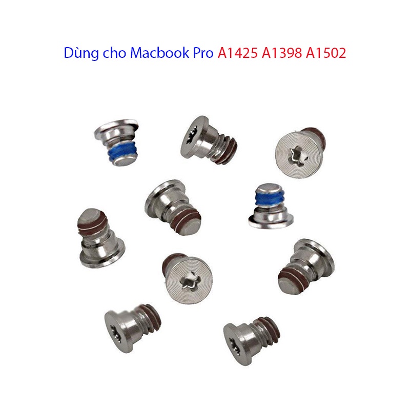 Bộ 10 ốc vít gắn đáy M@c-b00k Pro 13" 15" A1425 A1398 A1502