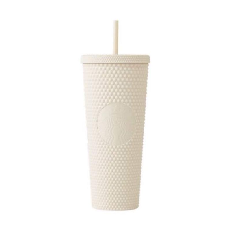 Ly Starbucks Matte White Studded China 24oz 710ml