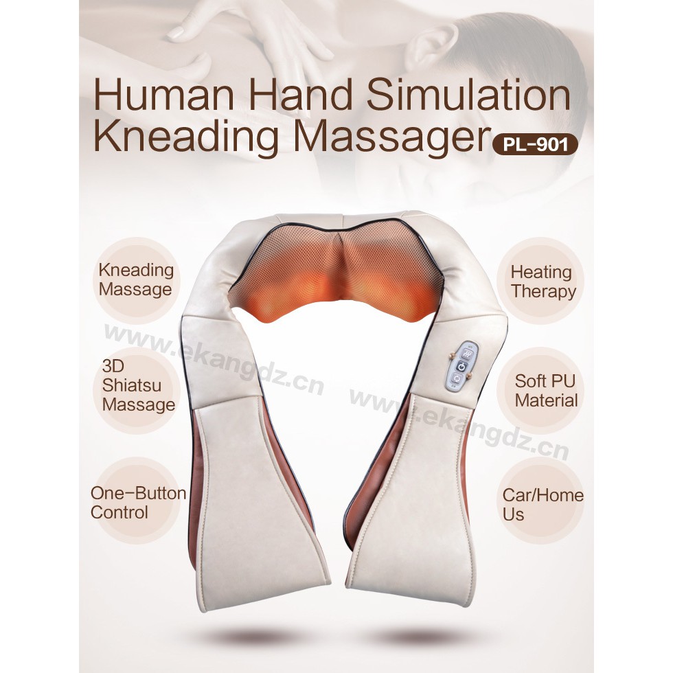 Máy massage giảm đau hồng ngoại, đai massage giảm đau vai gáy 8 bi neck massage PL-901