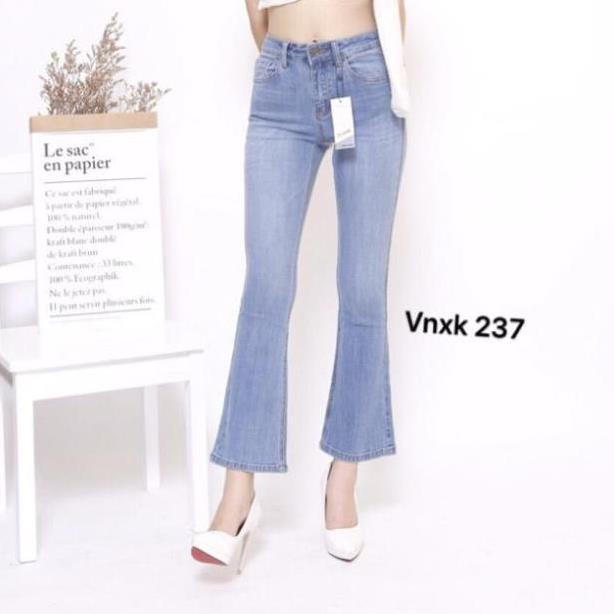 QUẦN JEANS NỮ ống loe dài 9 tấc hàng vnxk chất co dãn mềm siêu tôn dáng -b11