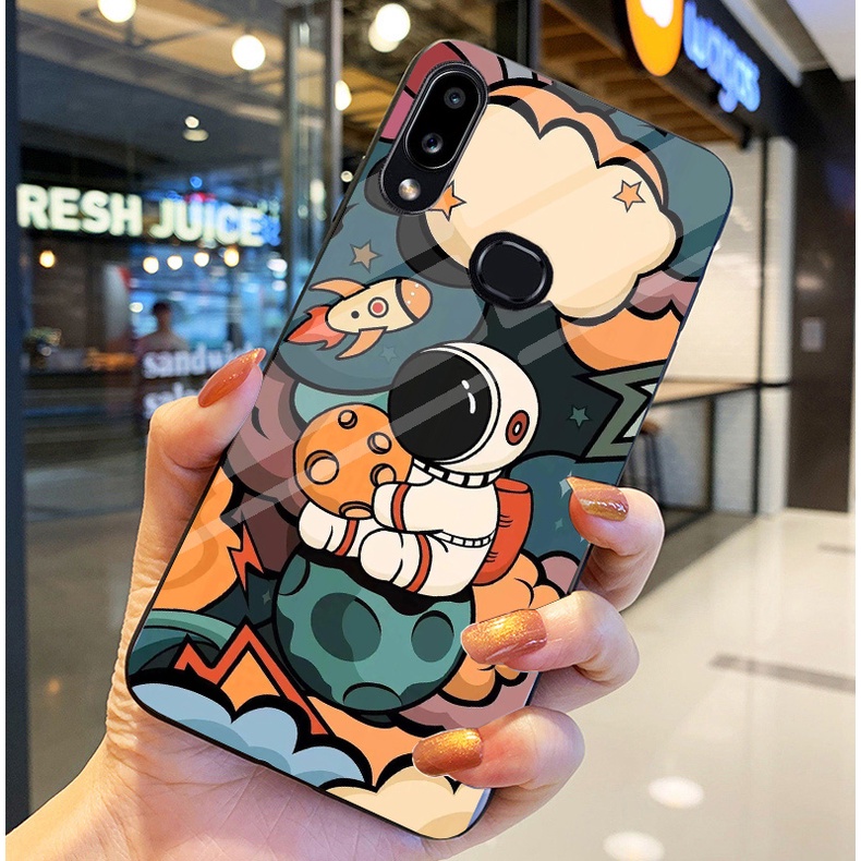 Ốp Lưng SAMSUNG GALAXY A10S Ốp kính bóng cao cấp Phi Hành Gia