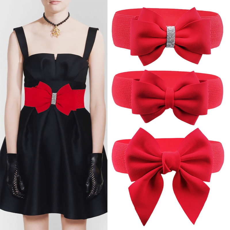 Thắt Lưng Co Giãn Bằng Polyester Đính Đá Trang Trí Dành Cho Nữ