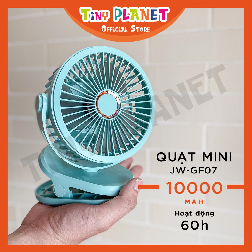 [MẪU 2021] Quạt mini JW-GF07 cỡ lớn pin 10000mah kẹp bàn, xe đẩy, sử dụng văn phòng, du lịch | BigBuy360 - bigbuy360.vn