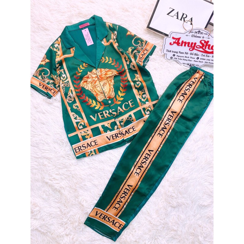 Bộ pijama Satin Lụa Mịn Mát, Sang Chảnh Cho Các Nàng - ẢNH THẬT SHOP CHỤP