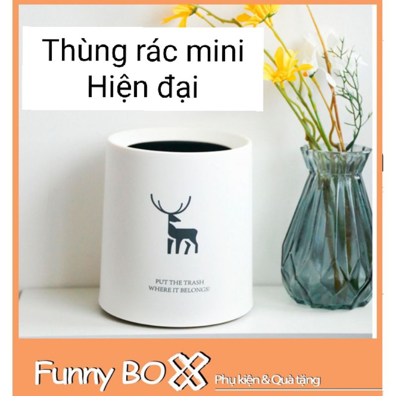 Thùng rác mini [FREESHIP] Phong cách hiện đại, đa năng, siêu tiện dụng Sử dụng văn phòng, khách sạn