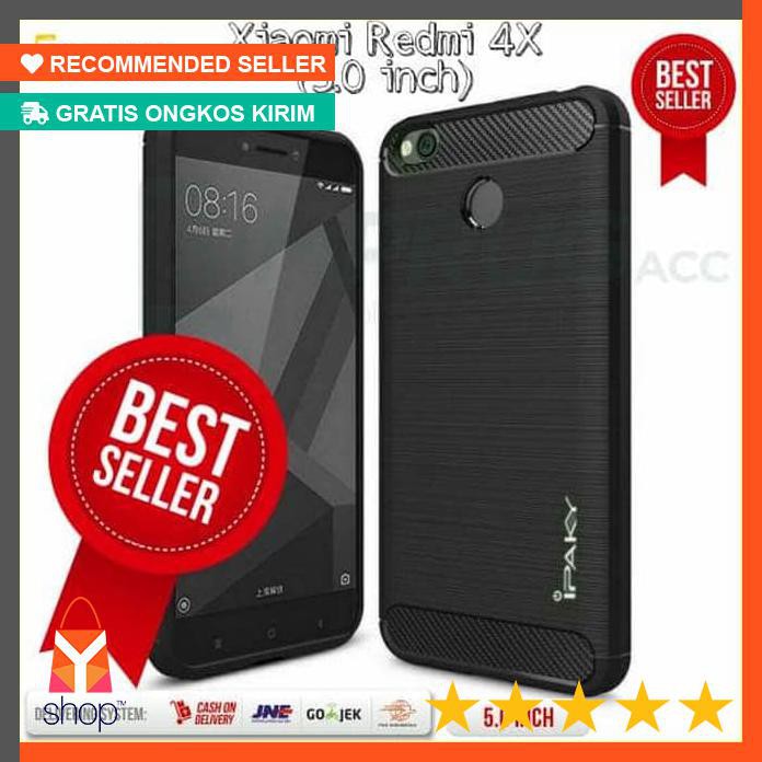 Ốp Lưng Siêu Mỏng Làm Từ Sợi Carbon Cho Xiaomi Redmi 4x 2gb 16gb 3gb 32gb Ipaky Đen