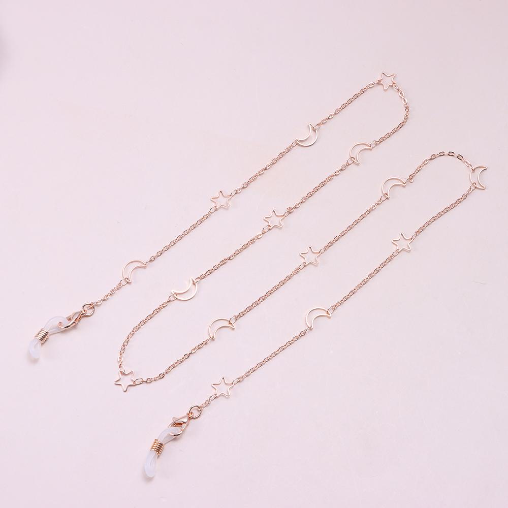 Dây Đeo Kính Chống Thất Lạc Bằng Hợp Kim Hình Trăng Sao Thời Trang