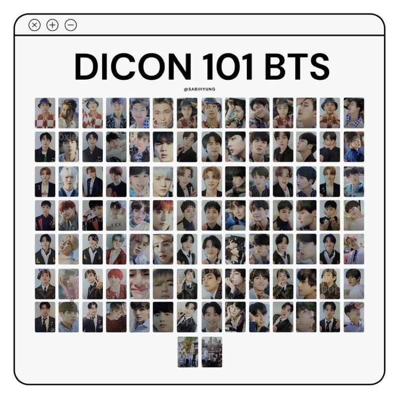 Lẻ card dicon bts từng thành viên
