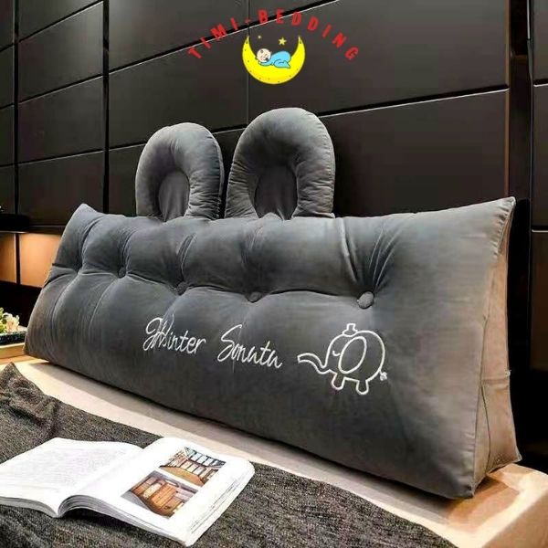 Gối tựa đầu giường đính khuy mềm mại, êm ái và làm giảm đau lưng, cột sống - Timibedding