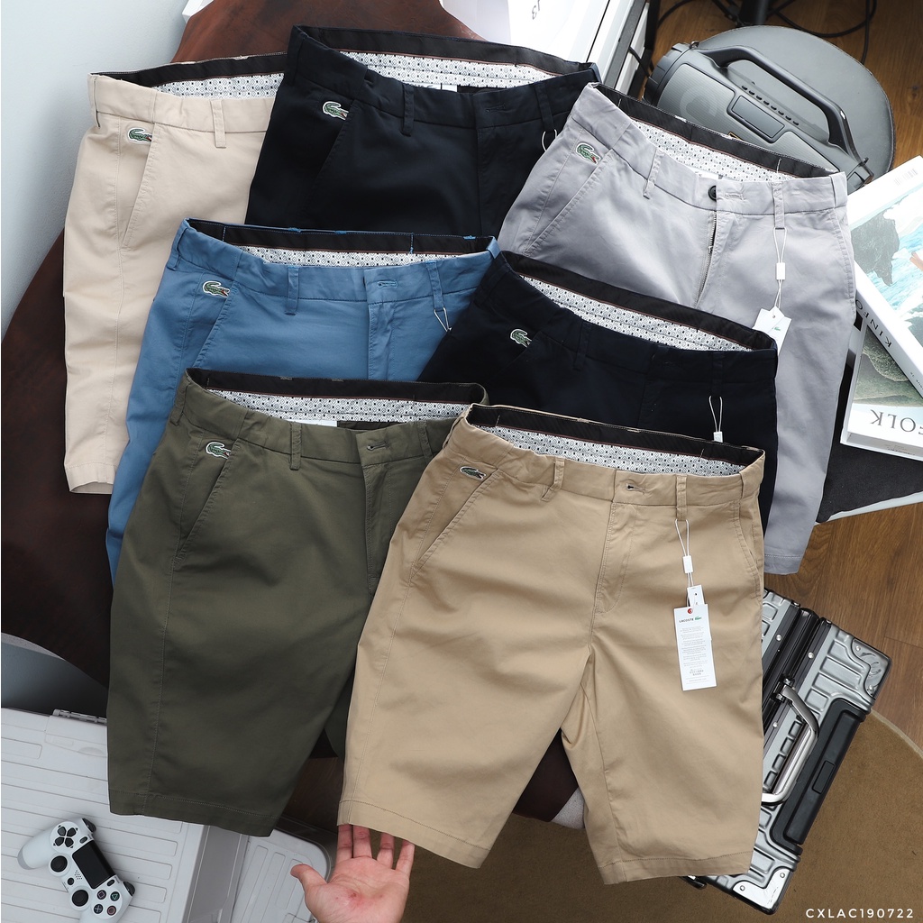 Quần short kaki nam LCST 2 cạp chun ẩn co dãn,chất liệu vải kaki co dãn,thoáng mát,form Slimfit,hàng VNXK