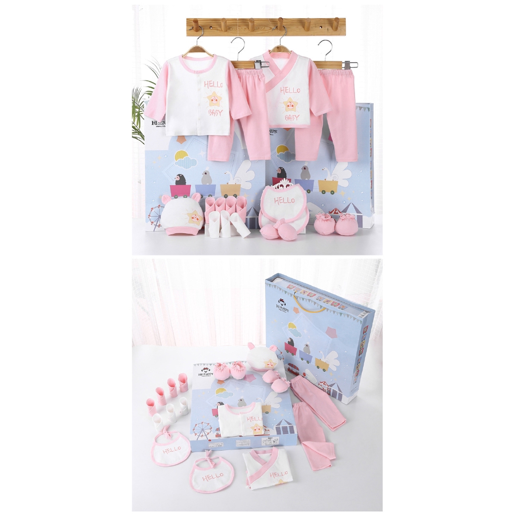 18PCS infant clothes gift box pure cotton newborn full moon infant supplies