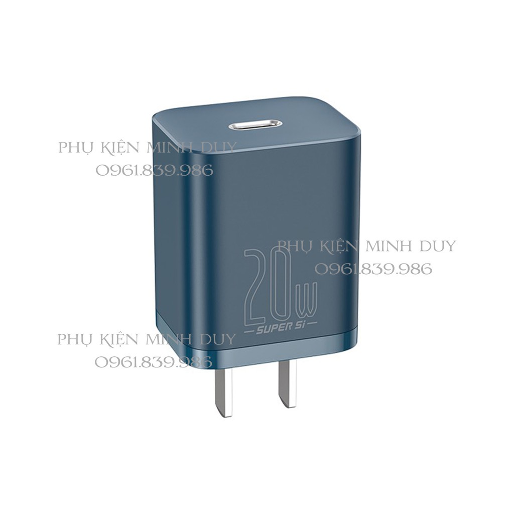 Củ sạc nhanh Iphone 12 20W siêu nhỏ gọn Baseus Super Si Quick Charger QC 3.0 PD cho Iphone 12 ☘️