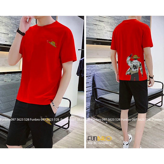 Bộ ONEPIECE BIGSIZE 40-130kg Form rộng thể thao nam nữ COTTON 100% cao cấp không bai xù lông