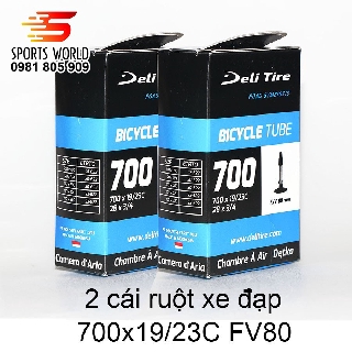 Ruột xe đạp 700x19/23 van xe đạp dài 80mm deli-tire