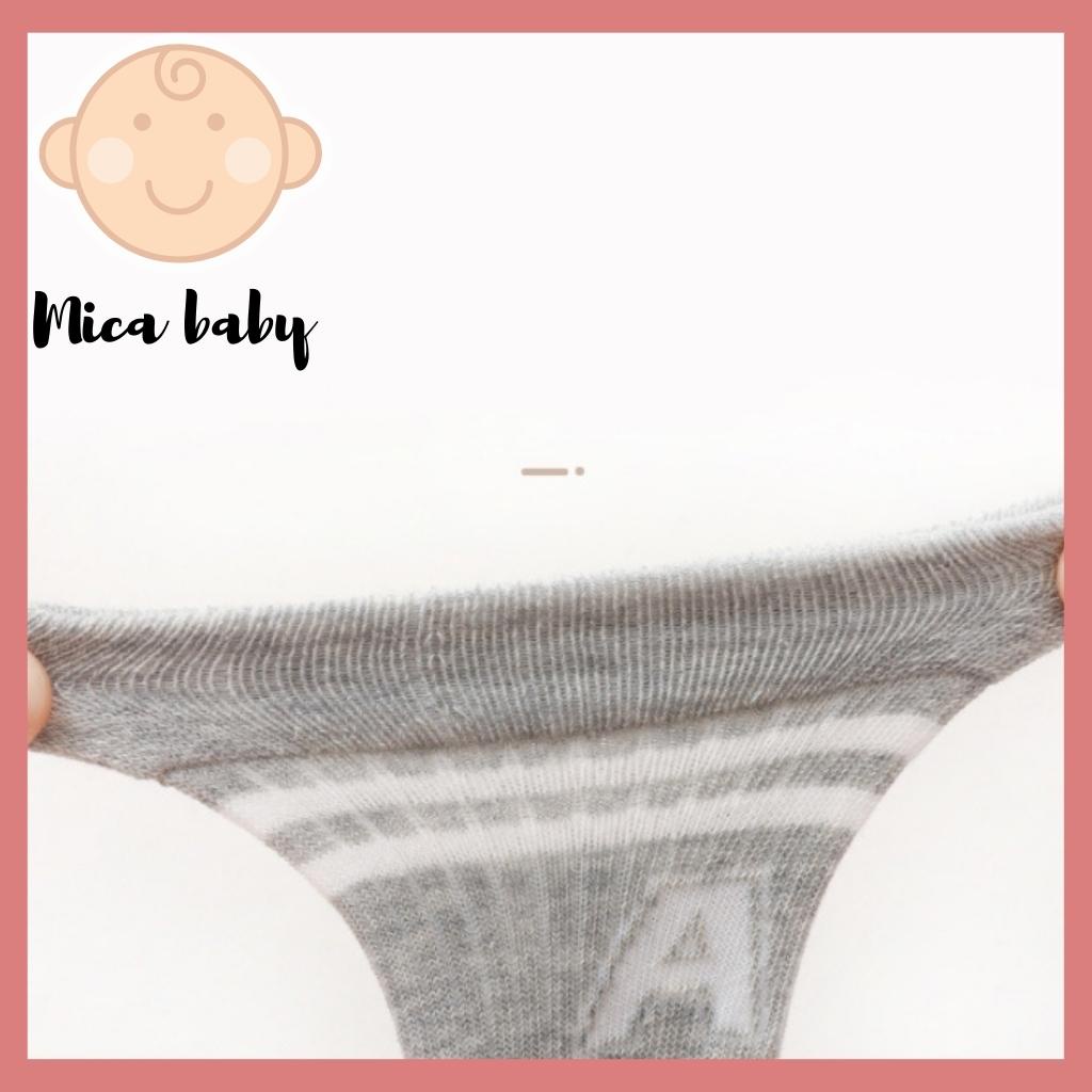 Set 3 đôi tất cao cổ chống trượt kiểu dáng thể thao cho bé Mica baby T23