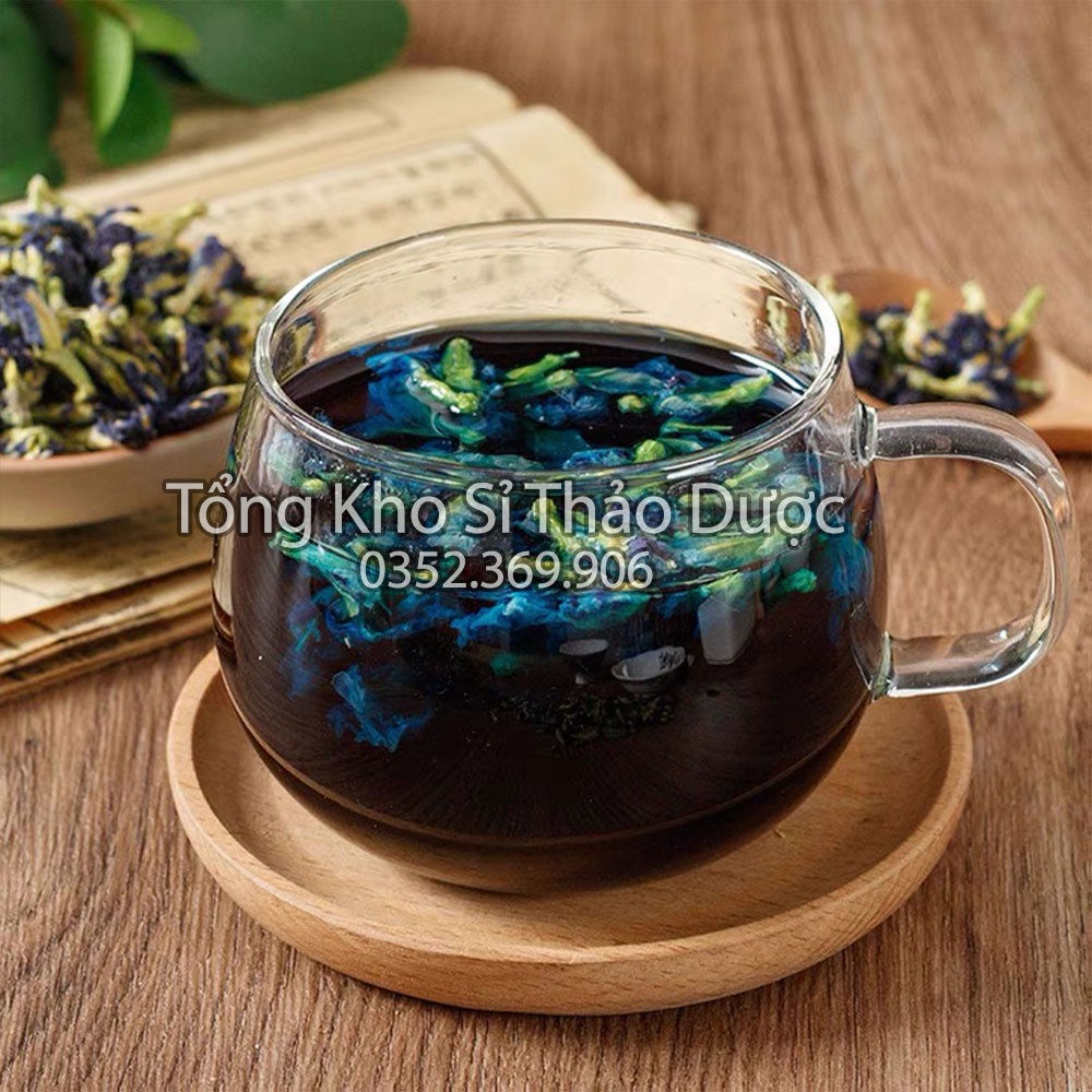 Bột hoa đậu biếc nguyên chất 100g (Bột đắp mặt dưỡng da thiên nhiên, mask dẻo)