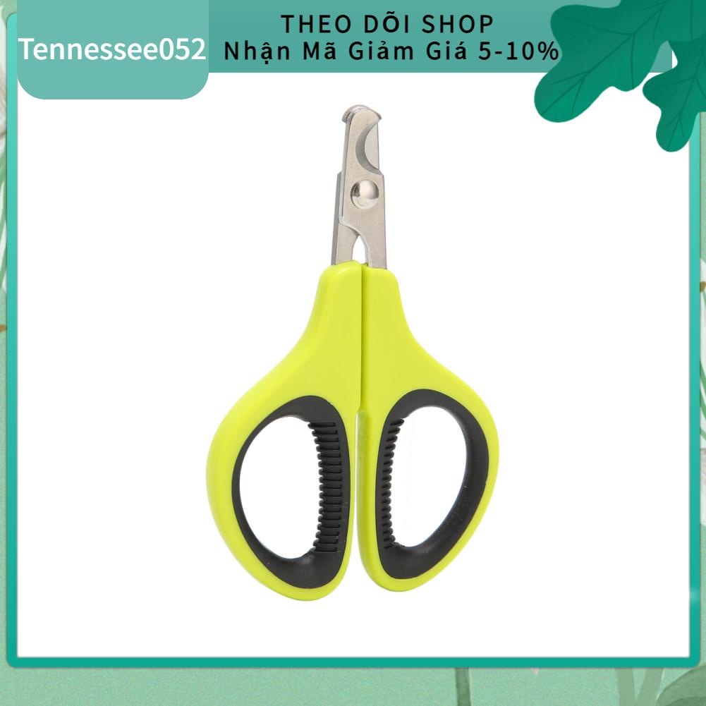 Tennessee052 Pet Nail Clipper Stainless Steel Ergonomics Streamlined Design Claw Trimmer for Small Cats Dogs Green Black