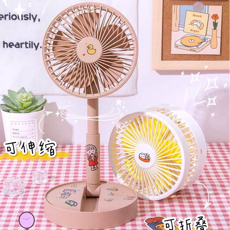 Quạt để bàn mini - Quạt gấp gọn mini - Quạt tích điện để bàn dùng 4h tiện lợi | BigBuy360 - bigbuy360.vn