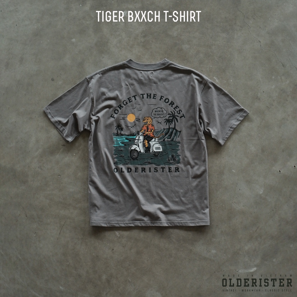 Áo thun Tiger Beach - Olderister