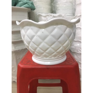Chậu nhựa quả dứa 27 (có dĩa lót)