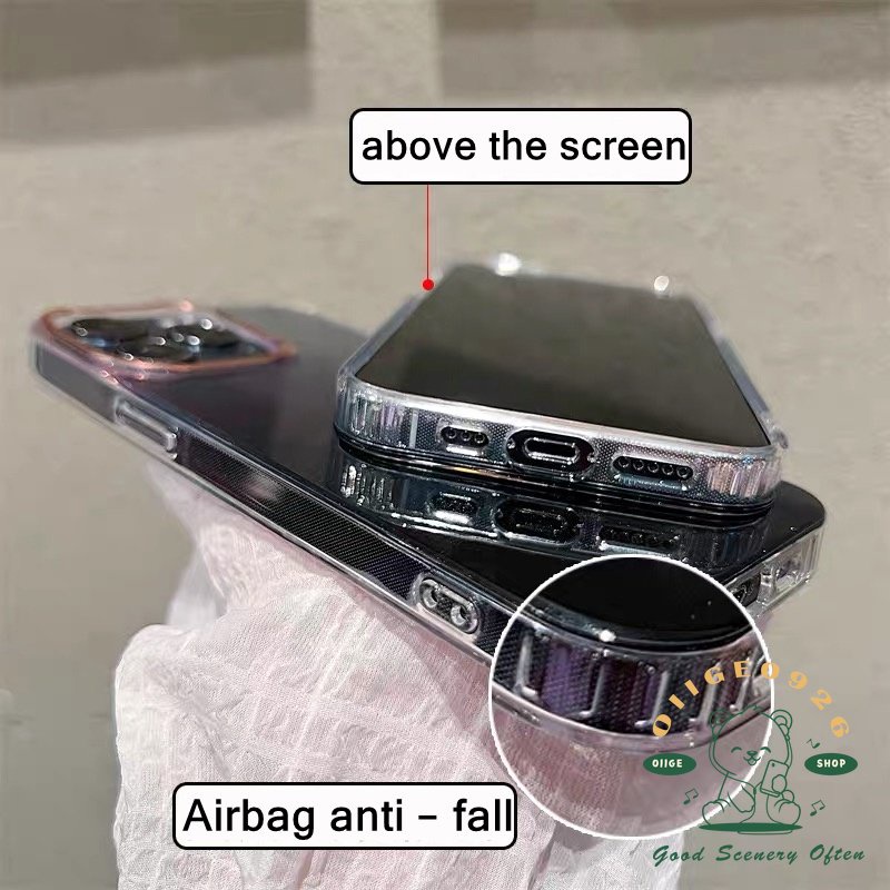 Ốp Điện Thoại TPU Hai Màu gradient Lấp Lánh Cho Iphone14 13 12 11 Pro Max Plus