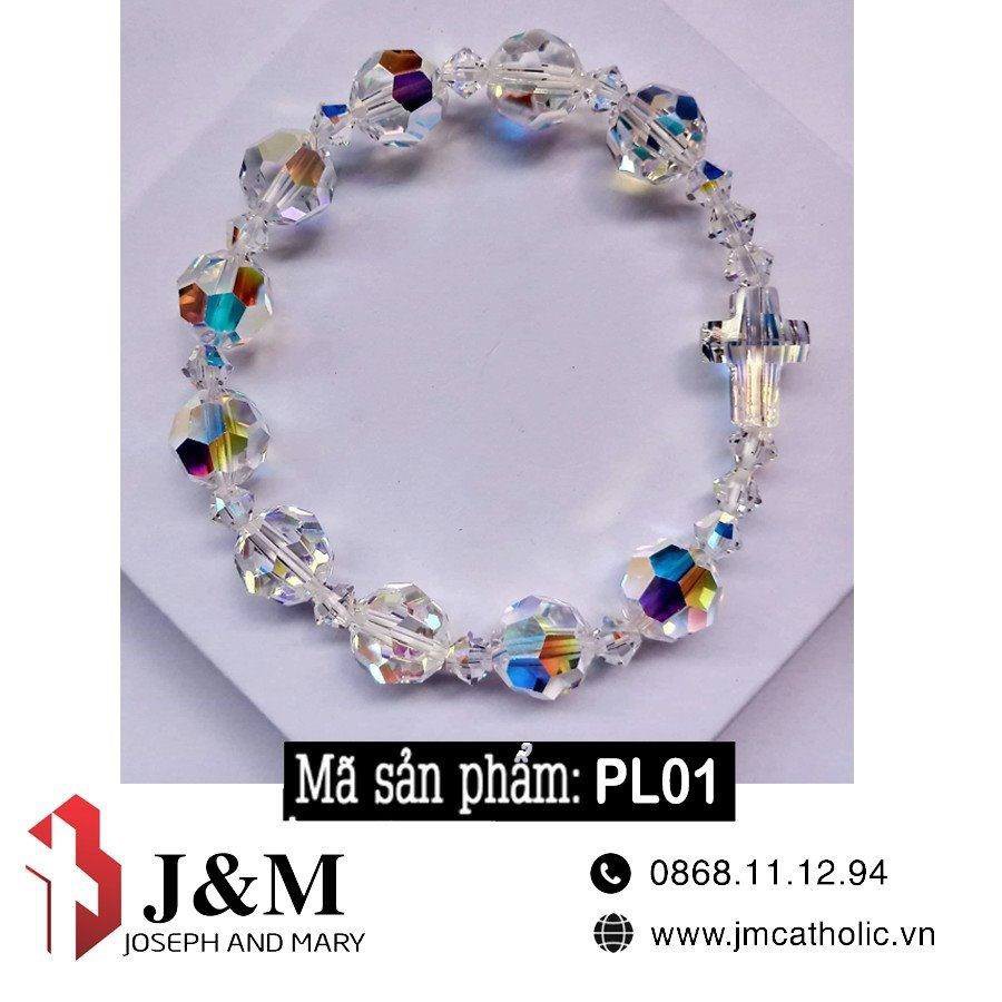 Chuỗi Mân côi - vòng đeo tay 10 hạt PL sáng bóng thanh lịch 10mm