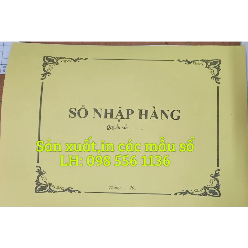Sổ nhập hàng quyển to A4
