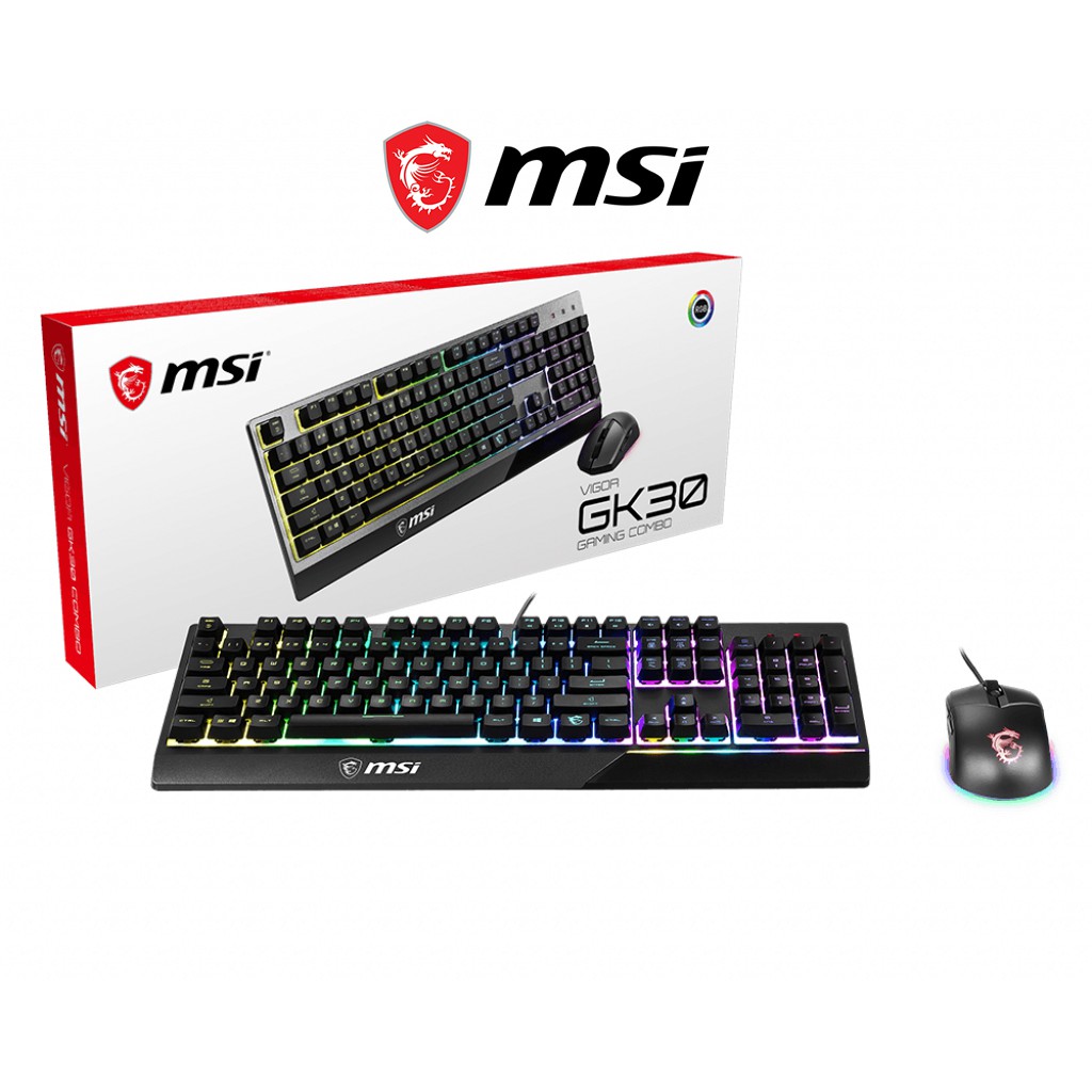 [Mã ELTECHZONE giảm 5% đơn 500K] Bộ phím chuột MSI Combo Vigor GK30- Phân phối bởi Network Hub